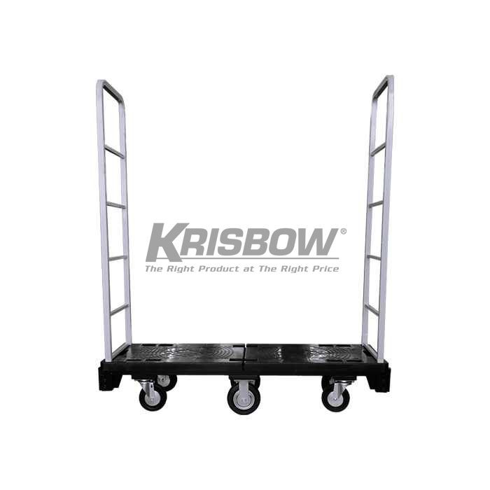 Troli Barang Narrow Cart 6 Wheel 300Kg L129 X W42 Cm Krisbow 10209393