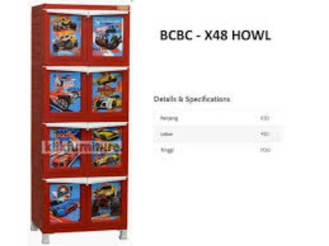 Lemari Plastik 4 Susun Napolly - BCBC X48