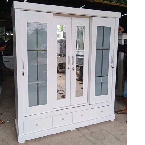 Lemari Sliding 4 Pintu Minimalis