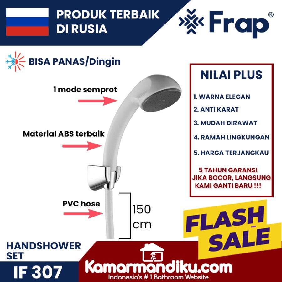 Frap Handshower Set IF 307 Shower Semprot Premium