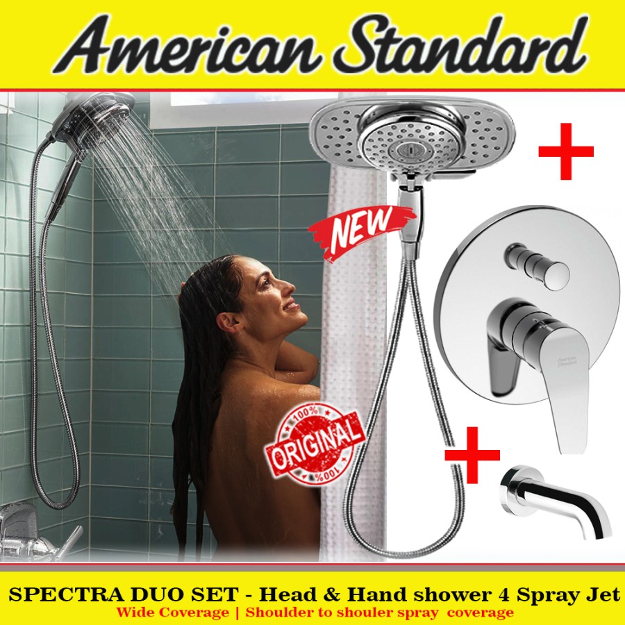 American Standard In wall Spectra duo 3in1 shower 4 spray jet hot cool