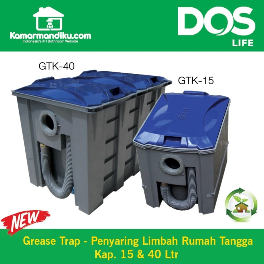 Grease trap castelli penangkap lemak sampah cucian piring kitchen sink
