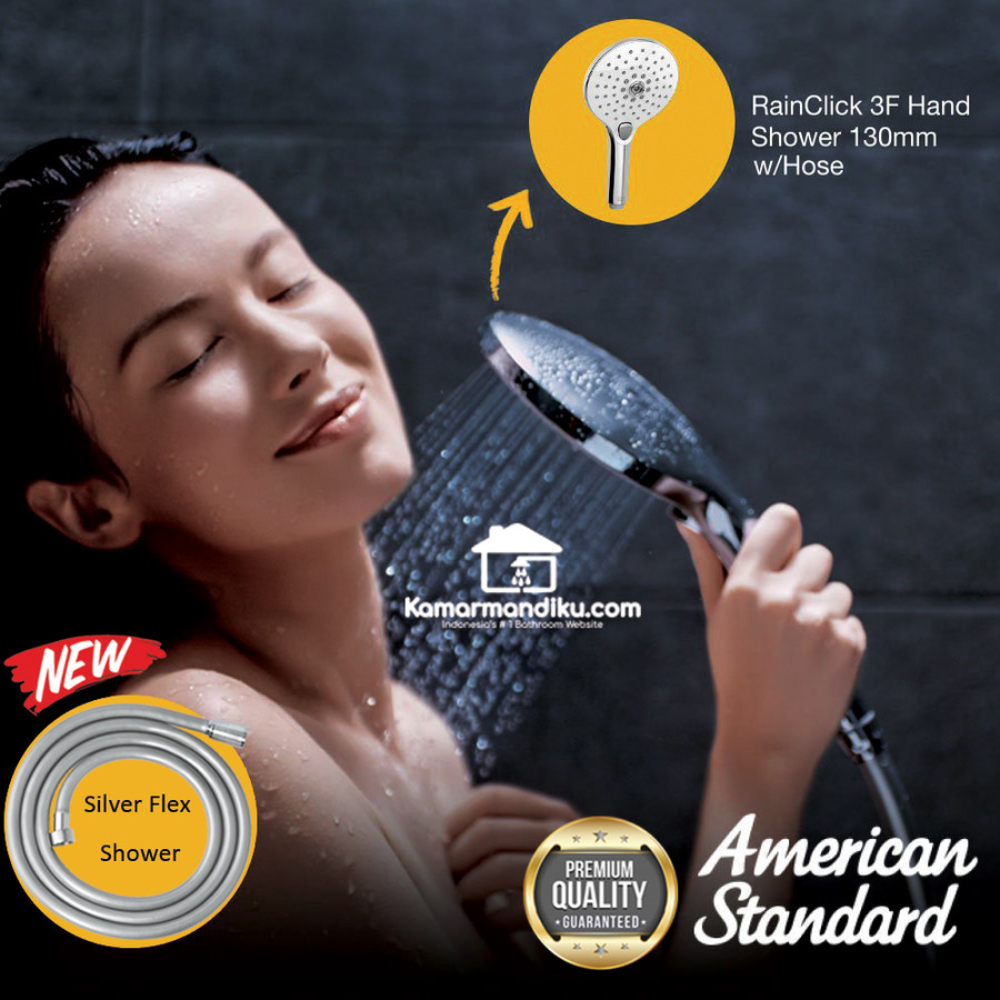 American standard Rain click hand shower only + hose 1,5 meter