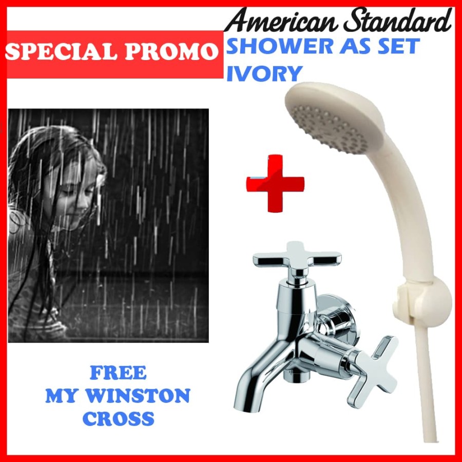 American Standard Hand Shower warna Ivory + Kran bergaransi