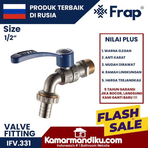 Frap Keran taman IFV 331.04 BRASS BIB COCK 1/2" garansi produk Rusia