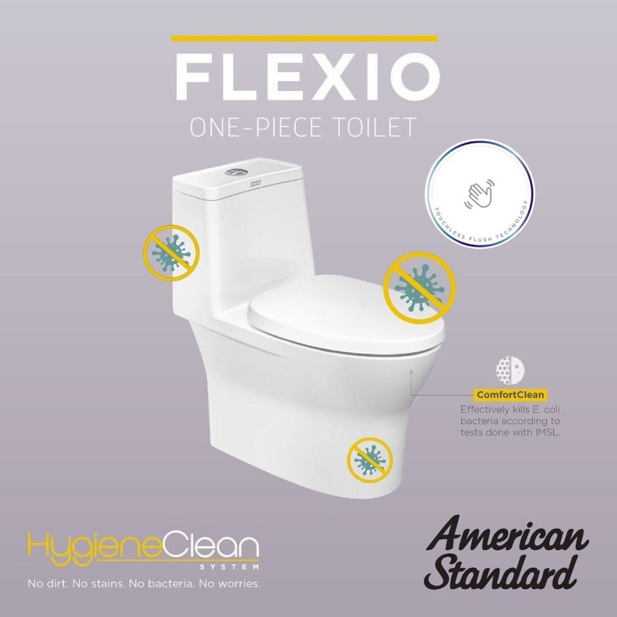 PROMO Closet American Standard Flexio One Piece Toilet Touchles Sensor