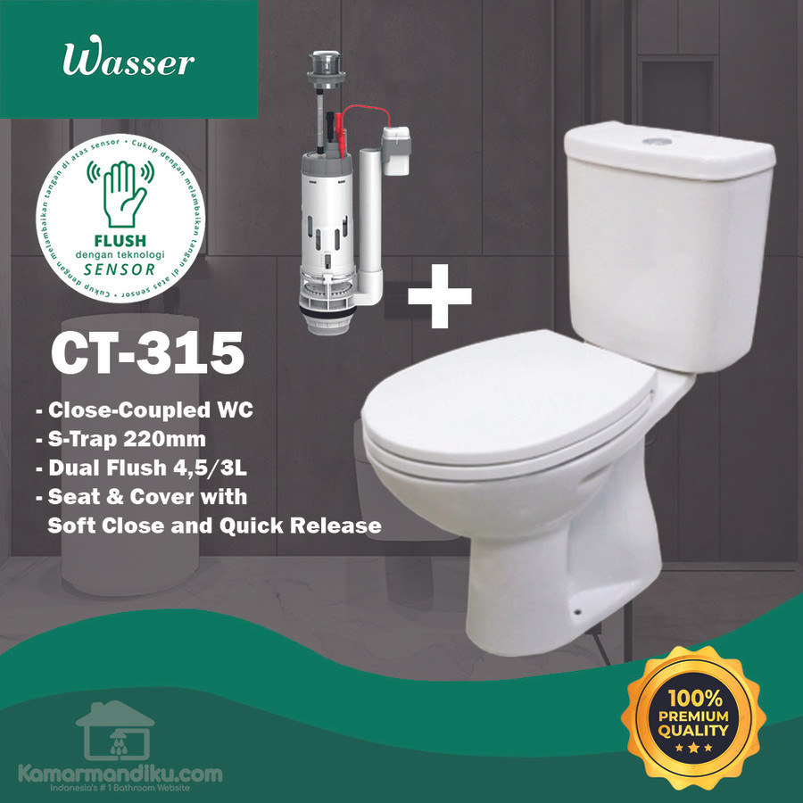 PROMO Wasser Closet Flush Sensor CT 315 Dual Flush 4,5/3L