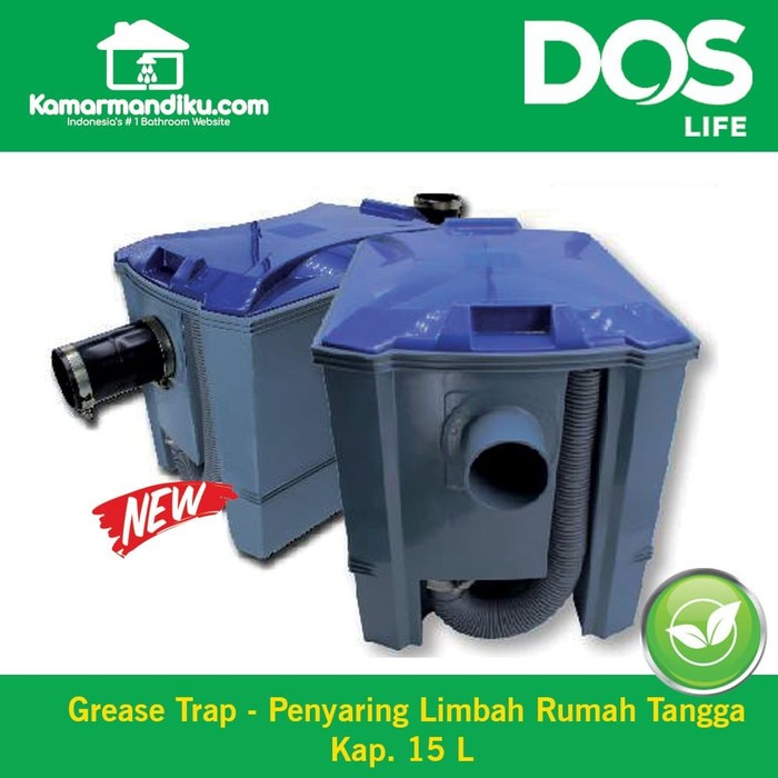 Dos Grease Trap Alat Perangkap penyaring lemak minyak limbah dapur 15l