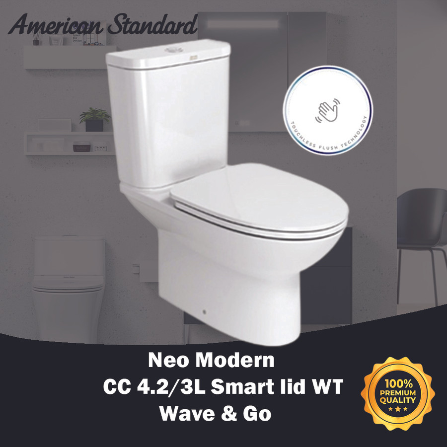 American Standard neo modern kloset toilet sensor touchless wave go