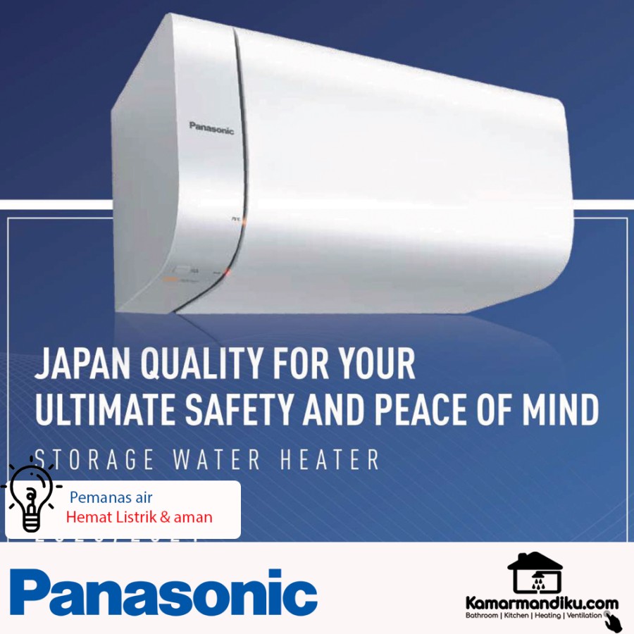 Panasonic pemanas air water heater 15 Ltr low watt garansi 7 thn.