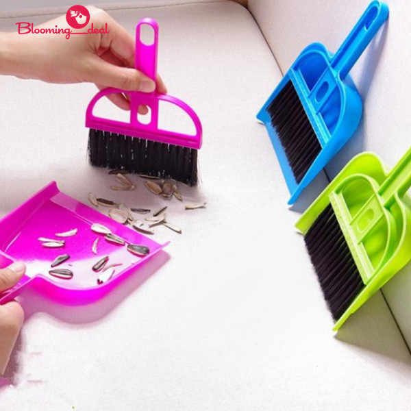 Sapu Mini Set Serok Cikrak Kecil Mobil Meja Laptop Dustpan