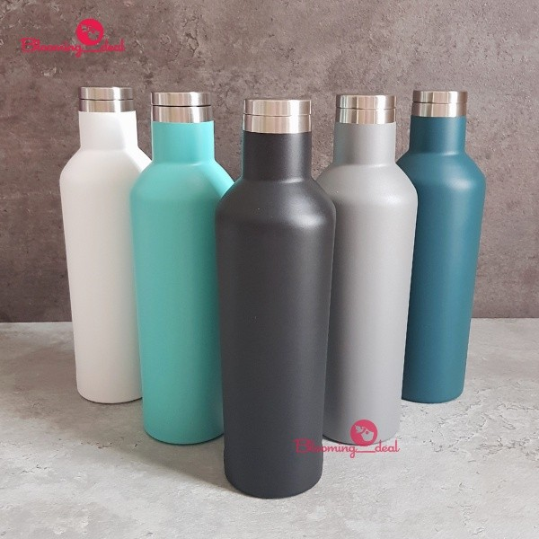 Tumbler Termos Premium Stainless Steel Dua Sisi Datar 500ml (HJP500)