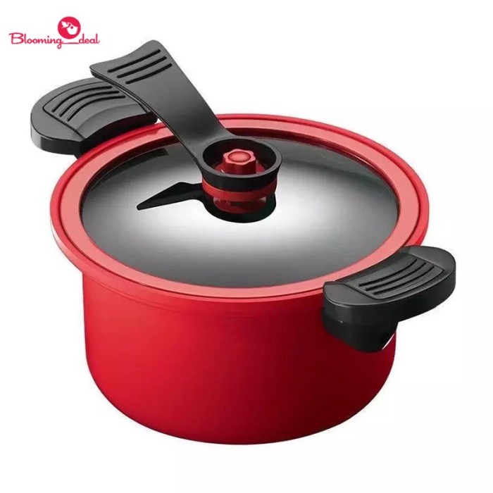 Panci Presto Teflon Micro Pressure Cooker Pot Anti Lengket 3.5 Liter