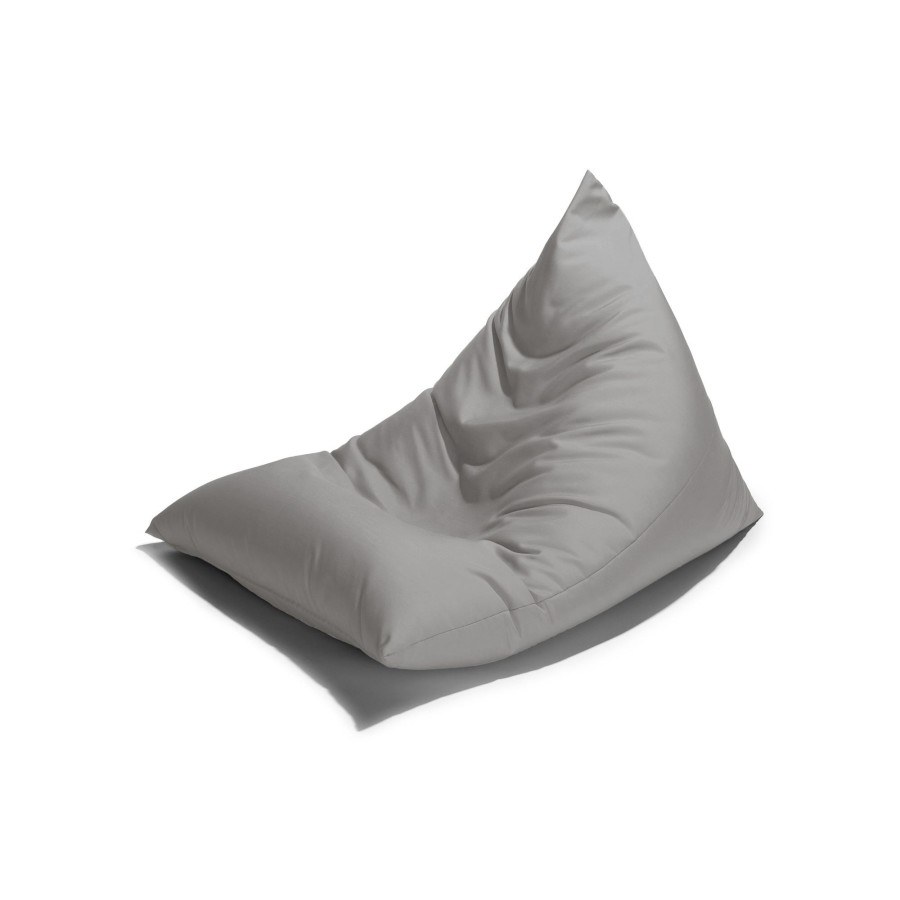 Jual Termurah Bean Bag Triangle Grey Isi Styrofoam Free Bantal