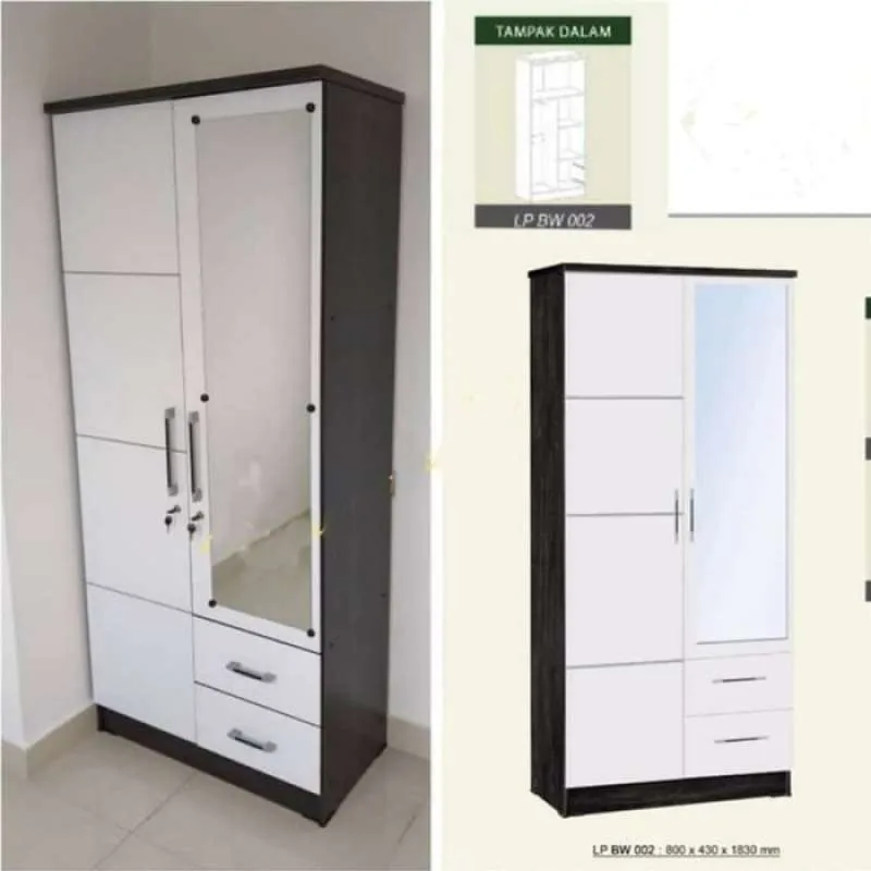 Lemari Pakaian 2 Pintu Minimalis