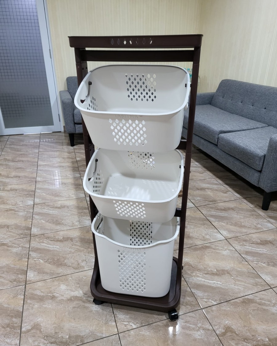 Tabitha Laundry Basket Flexible Trolley Rak Keranjang Serbaguna (MPTL) - Susun 2