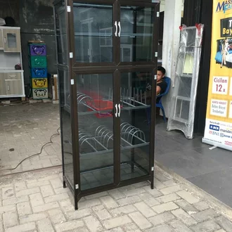 Rak Piring Aluminium 2 Susun