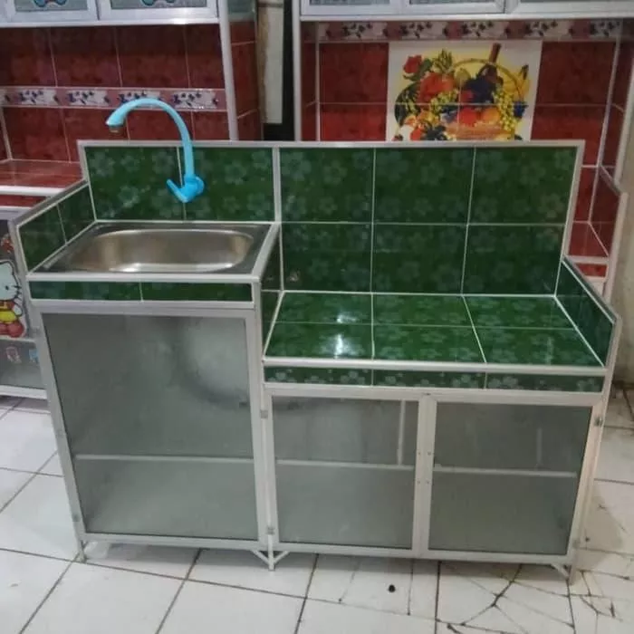 Rak Piring Aluminium Hijau