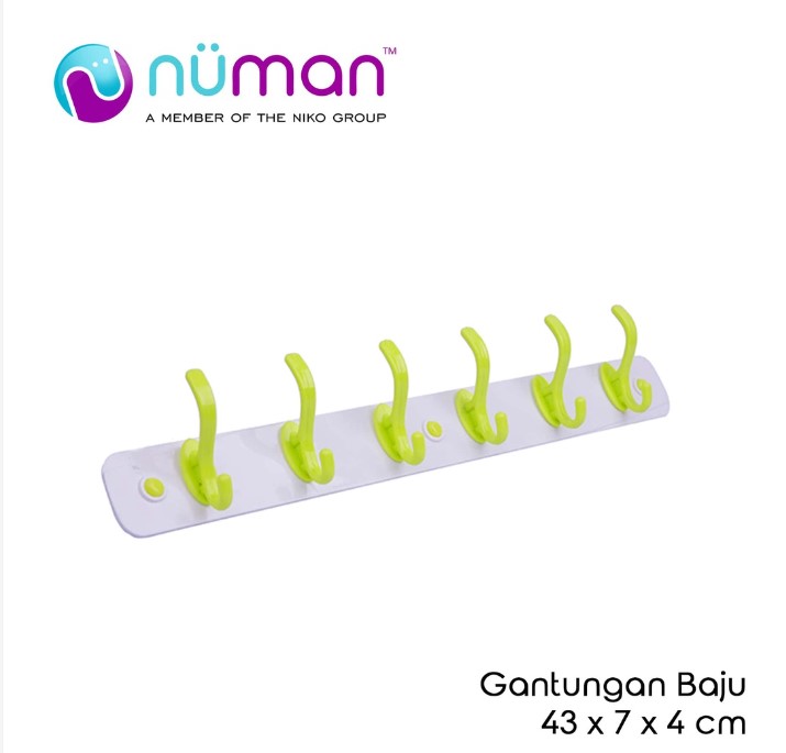 Numan - Gantungan Baju/Kapstok Plastik-hijau