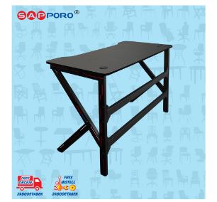 SAPPORO NORTHAM - Meja Gaming / Gaming Desk - Double Black