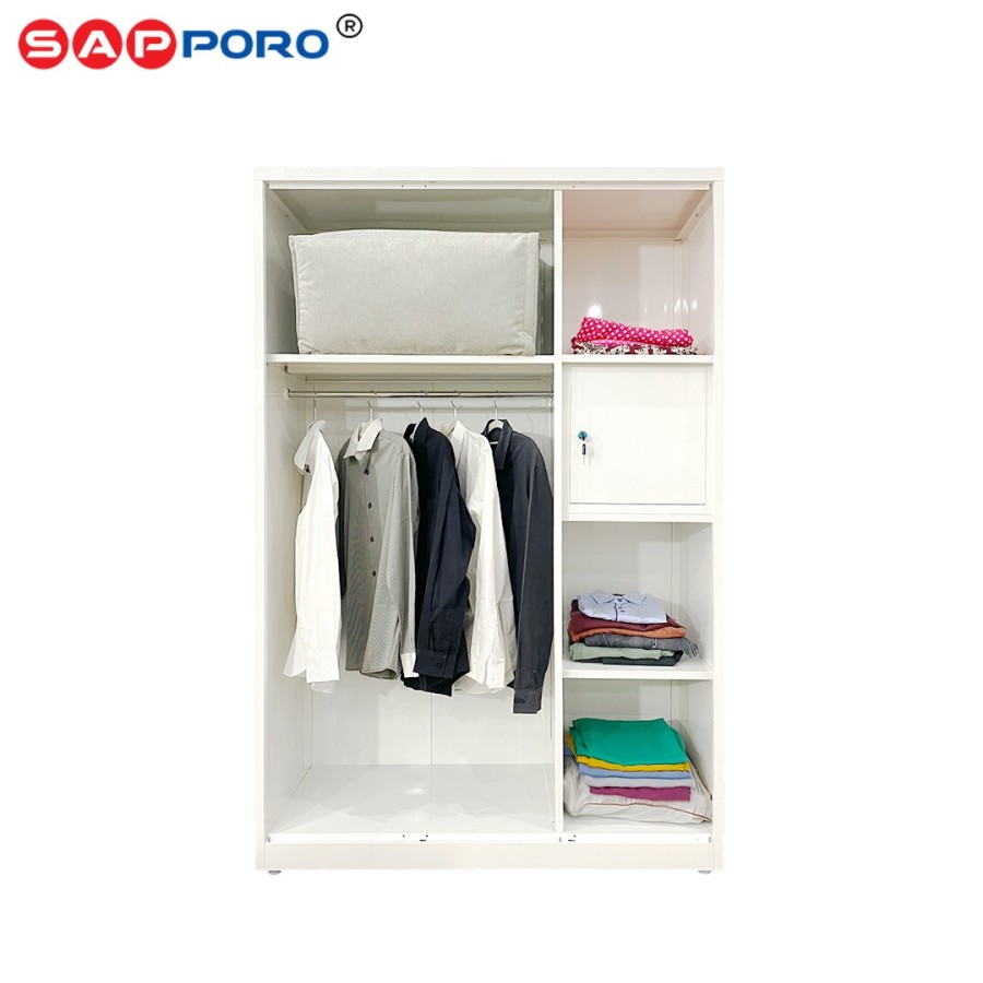 SAPPORO PADOVA - Lemari Pakaian Besi 3 Pintu | Steel Wardrobe 3 Doors