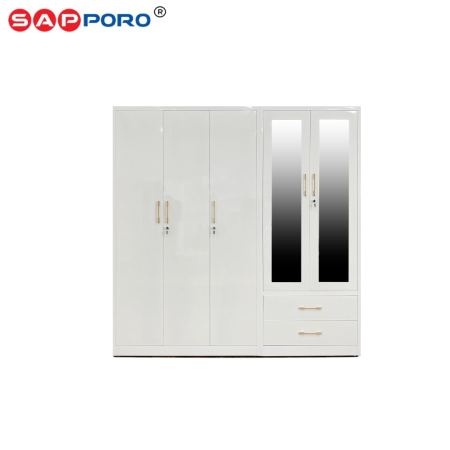 SAPPORO CESENA - Lemari Pakaian Besi 5 Pintu Brankas Digital