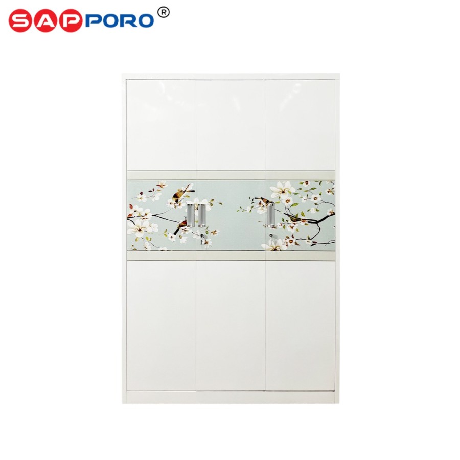 SAPPORO PADOVA - Lemari Pakaian Besi 3 Pintu | Steel Wardrobe 3 Doors