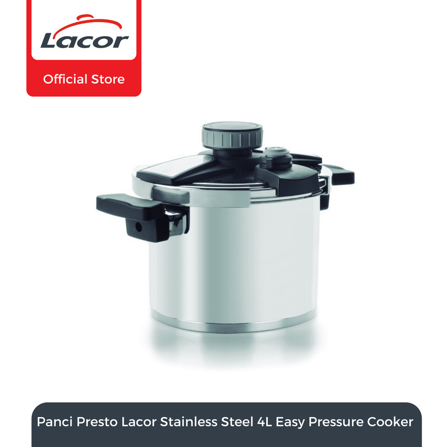 Panci Presto Lacor Stainless Steel 4L Easy Pressure Cooker