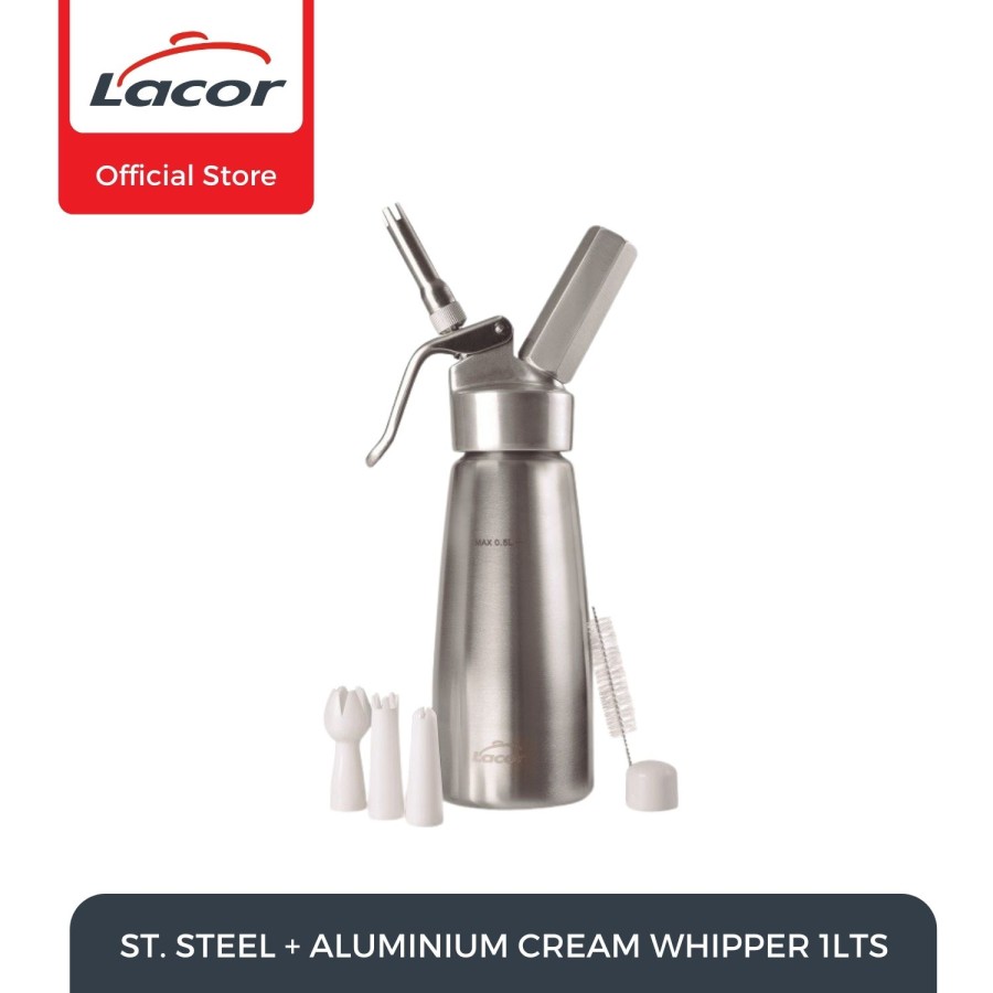 LACOR - ST. STEEL + ALUMINIUM CREAM WHIPPER 1LTS
