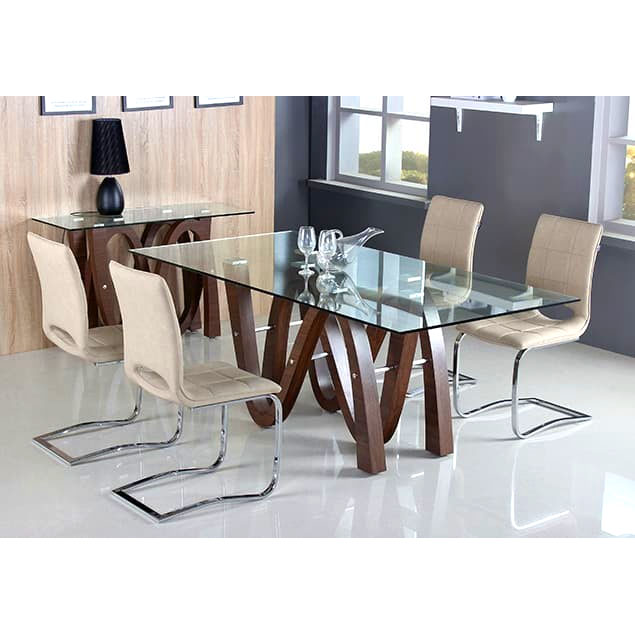 Dining set Meja Twain dan Kursi Teeamo