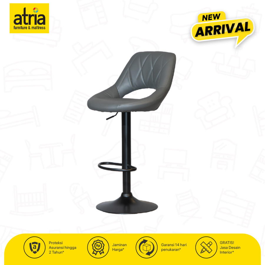 Kursi Barstool HML Atria Elezen DS-866 PU Grey