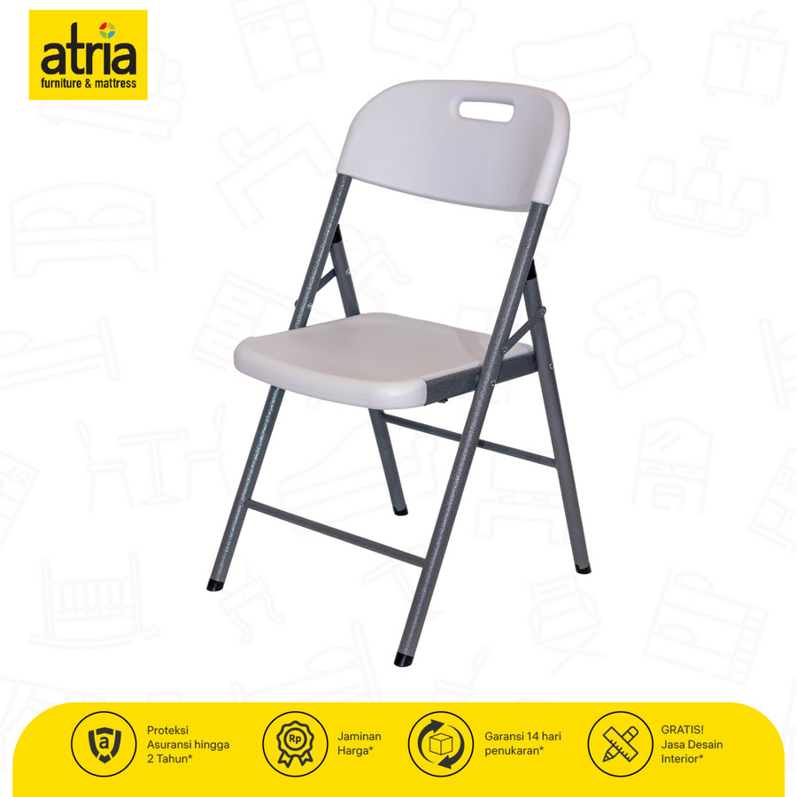 Kursi Lipat Atria Aldira Folding Chair White