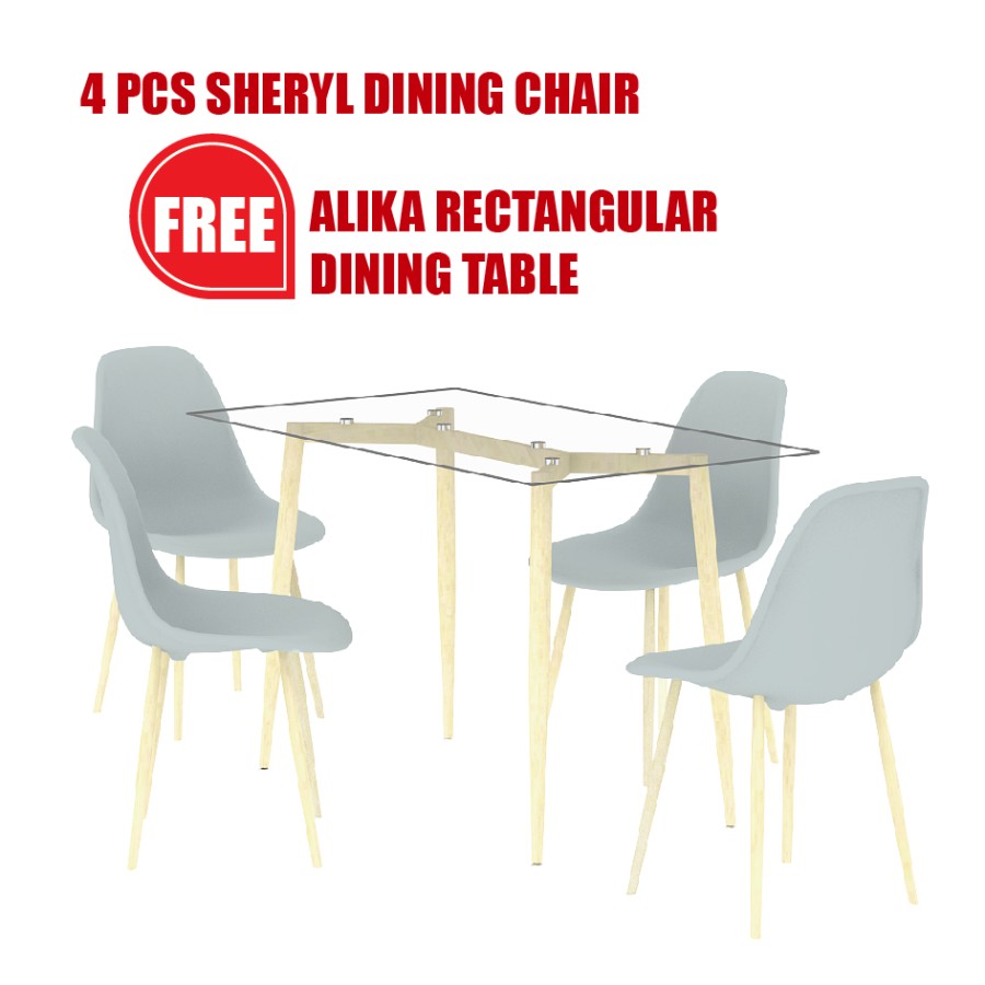 Paket Kursi Sheryl free Alika Dining Table 