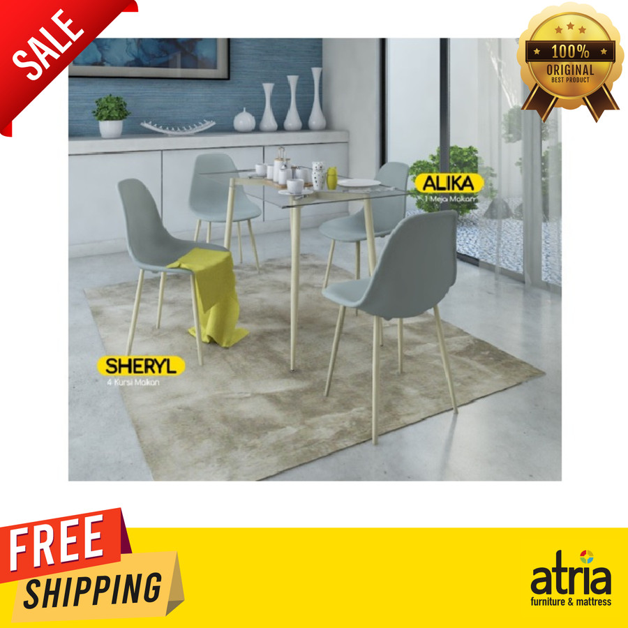Paket Kursi Sheryl free Alika Dining Table 