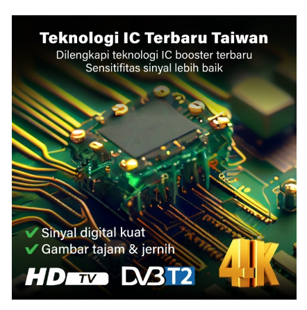 Antena TV Digital Indoor Outdoor DVBT2 Antena Booster 4K PX DA-6600