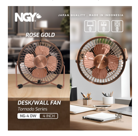 Kipas Angin Meja Dinding Besi 4 inch Nagoya NG-4DW