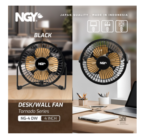 Kipas Angin Meja Dinding Besi 4 inch Nagoya NG-4DW