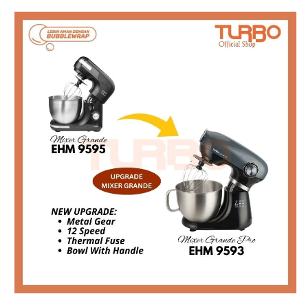 Stand Mixer Turbo Grande Pro EHM9593 Versi Upgrade Original