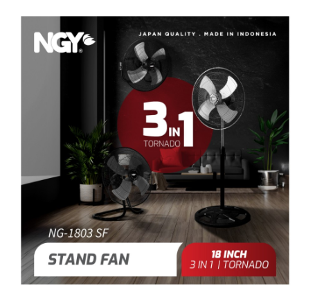 Kipas Angin Berdiri Dinding 18 inch Nagoya NGY-1803SF