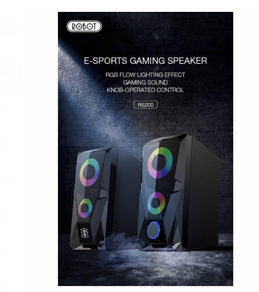Speaker Aktif Stereo Gaming 3.5mm Robot RS200