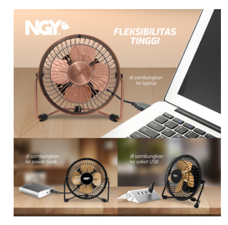 Kipas Angin Meja Dinding Besi 4 inch Nagoya NG-4DW