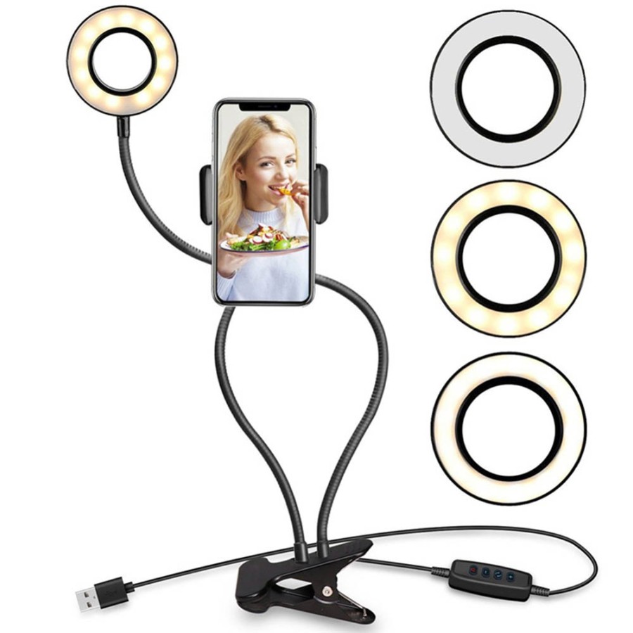 Ring Light Jepit / Lampu Tik Tok Versi 2 / Lampu Belajar,Laptop, Selfi