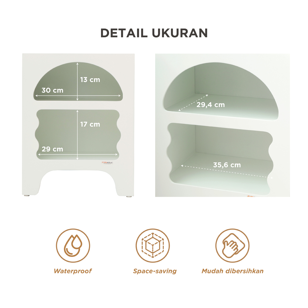 IFURNHOLIC Hera Night Stand Meja Nakas Samping Tempat Tidur Minimalis