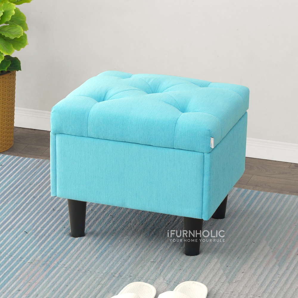 Jual Ifurnholic Sabrina Storage Stool I Bangku Dengan Tempat Simpan Kursi Rias Minimalis