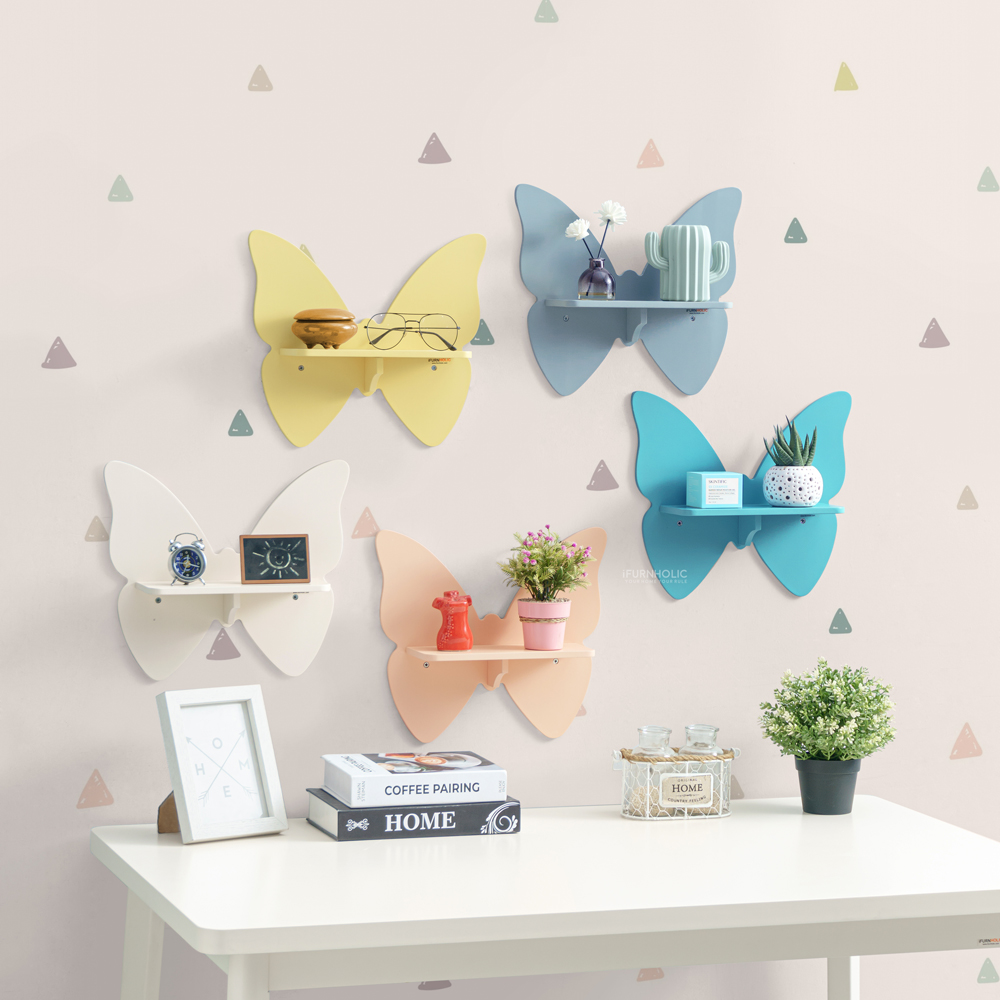 IFURNHOLIC Butterfly Shelf / Rak Hiasan Dinding 