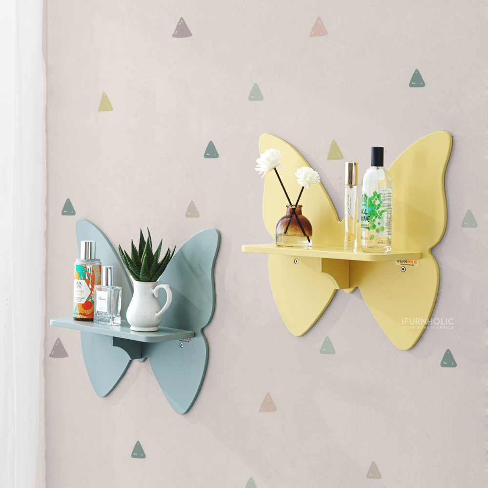 IFURNHOLIC Butterfly Shelf / Rak Hiasan Dinding 