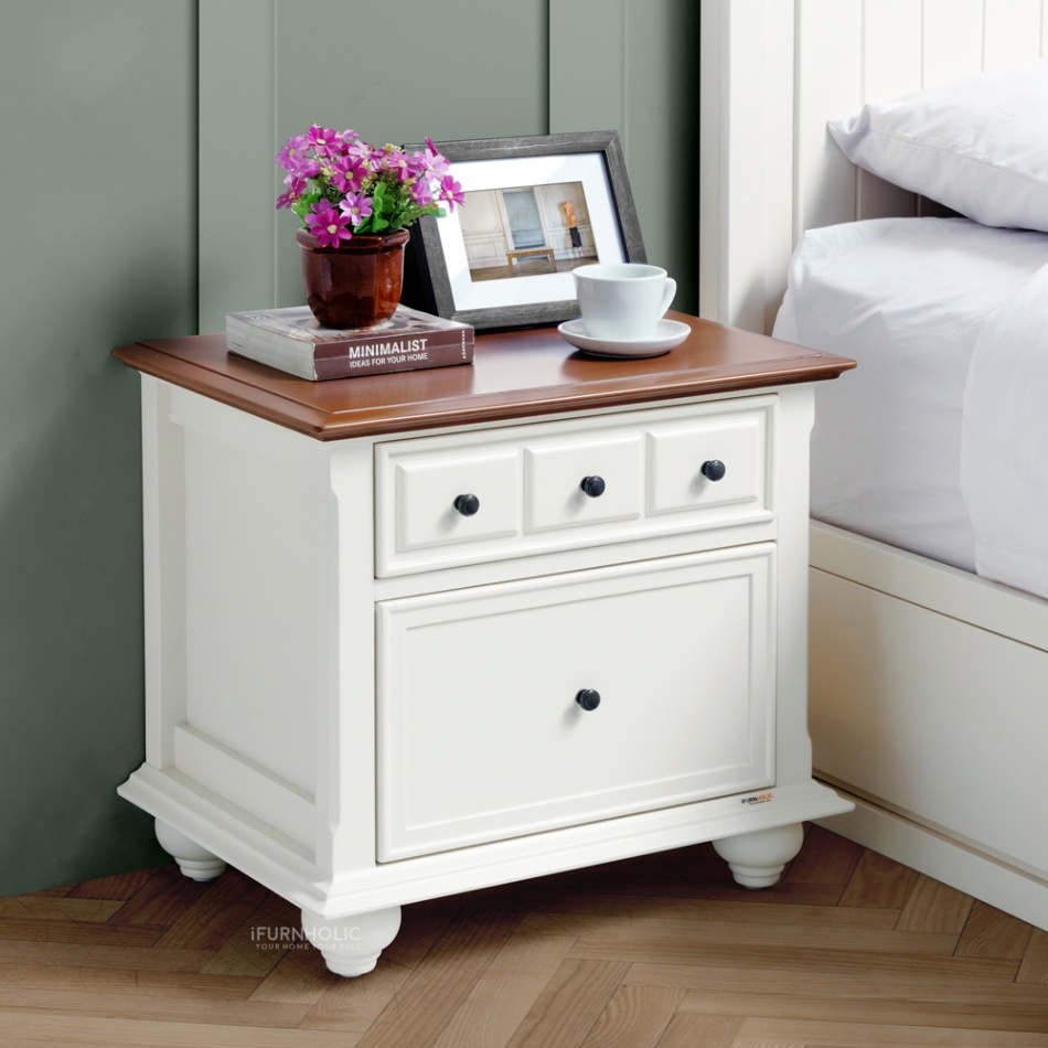 iFURNHOLIC Alfonso Night Stand | Nakas Meja Samping Klasik 55x38x50 cm