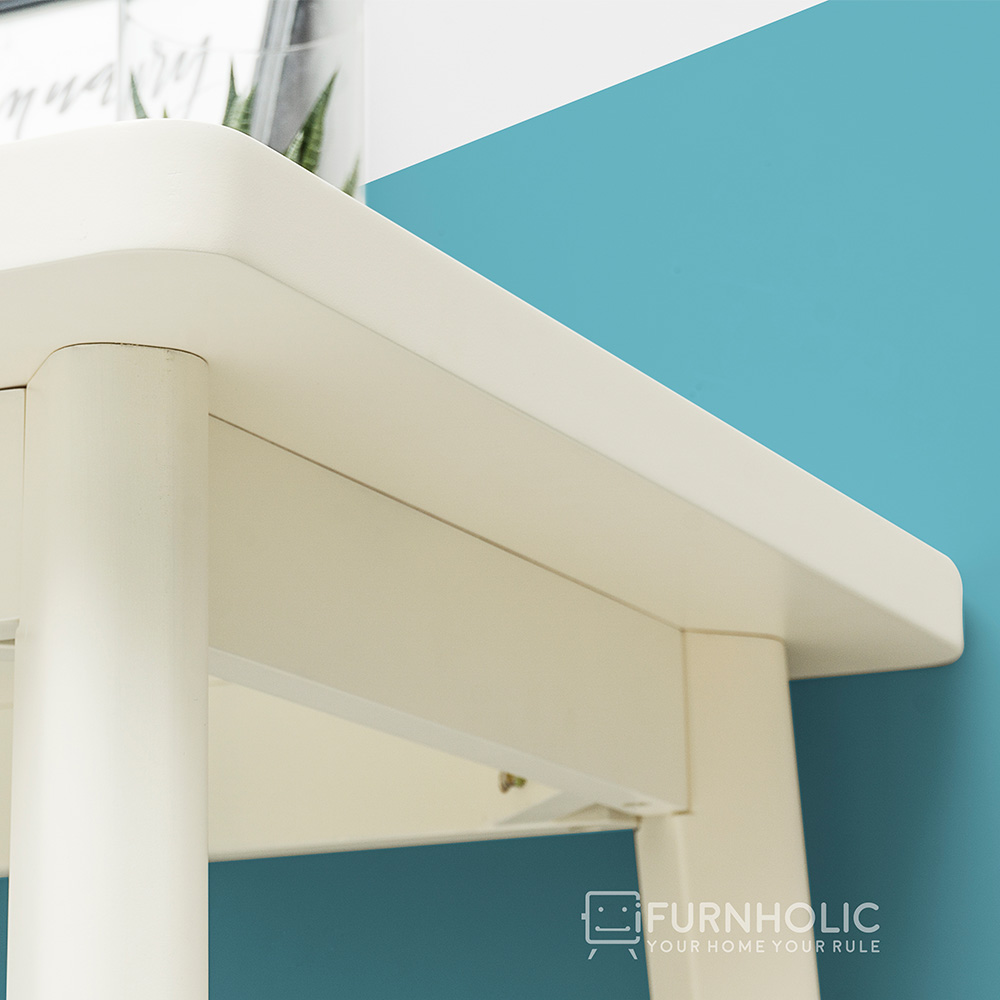 IFURNHOLIC Bernard Long Desk / Meja Kerja Minimalis - Ivory