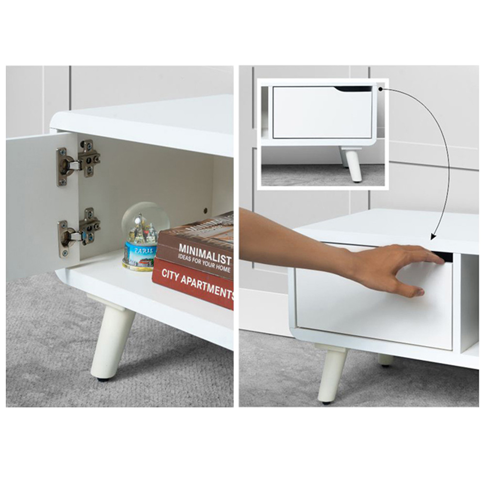 iFURNHOLIC Hanover TV Cabinet I Meja TV Minimalis I Rak TV I Buffet Lemari TV - Ivory Light Natural