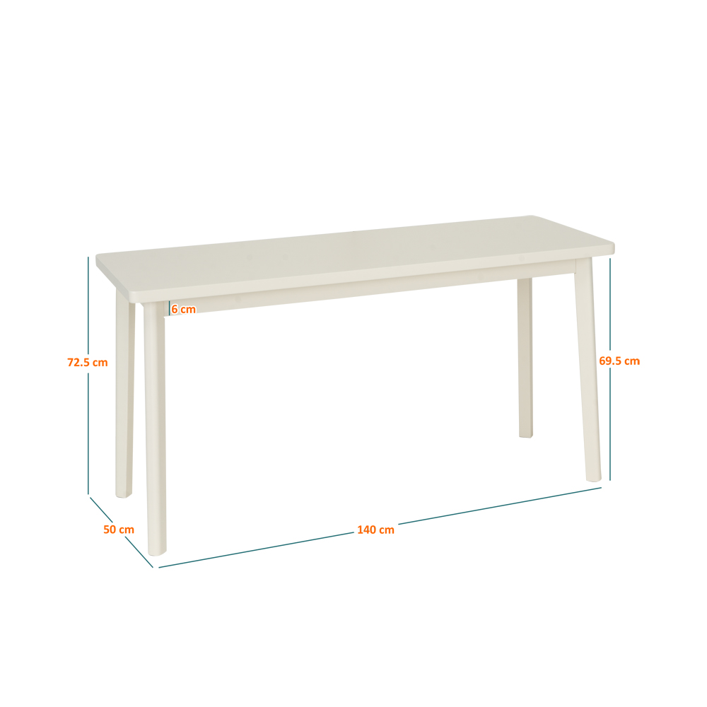 IFURNHOLIC Bernard Long Desk / Meja Kerja Minimalis - Ivory